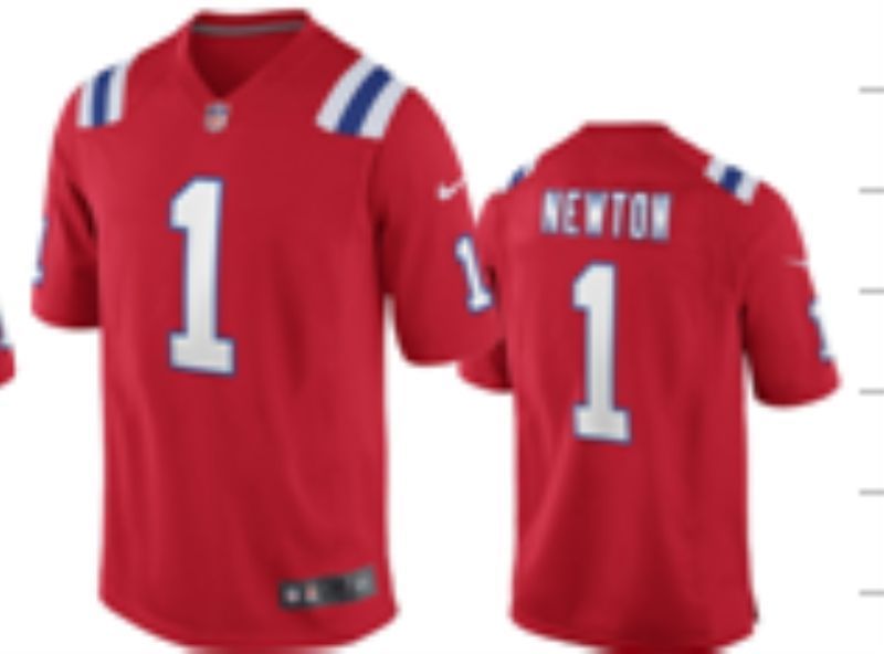 New England Patriots Cam Newton 1 Nfl 2020 Red Jersey Jersey