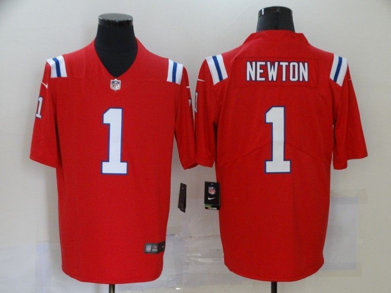 New England Patriots Cam Newton 1 Nfl 2020 Red Orange Jersey