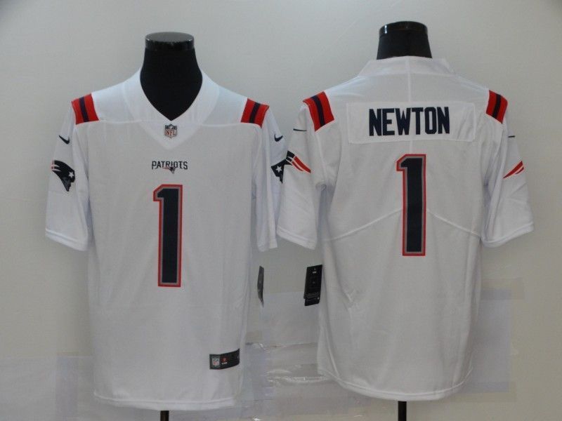 New England Patriots Cam Newton 1 Nfl 2020 White Jersey Jersey