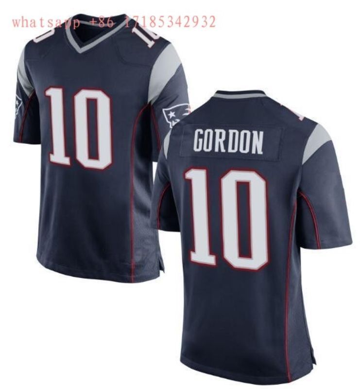 New England Patriots Josh Gordon 10 Nfl 2020 Navy Jersey Jersey