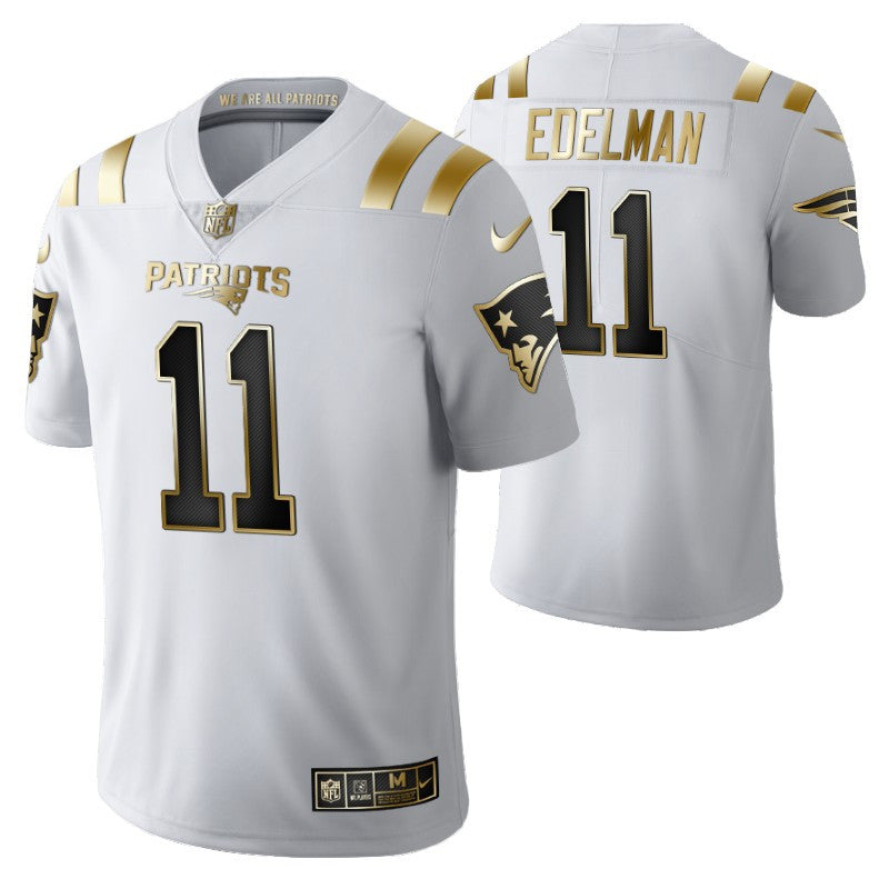 New England Patriots Julian Brandedelman 11 2021 Nfl Golden Brandedition White Jersey Gift For Patriots Fans