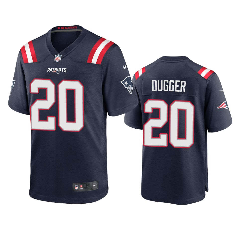 New England Patriots Kyle Dugger Navy 2020 Nfl Draft Game Jersey