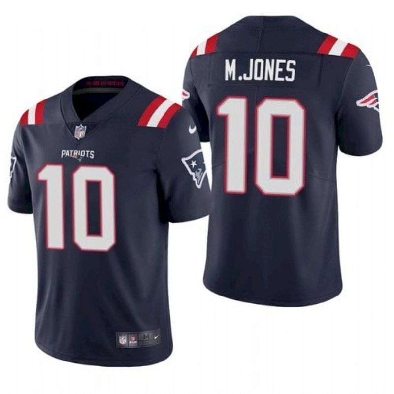 New England Patriots Mac Jones 10 2021 Draft Nfl Navy Blue Jersey For Fans