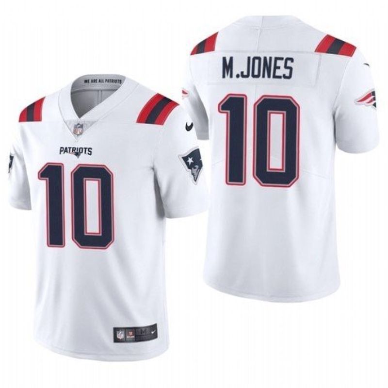 New England Patriots Mac Jones 10 2021 Draft Nfl White Jersey For Fans