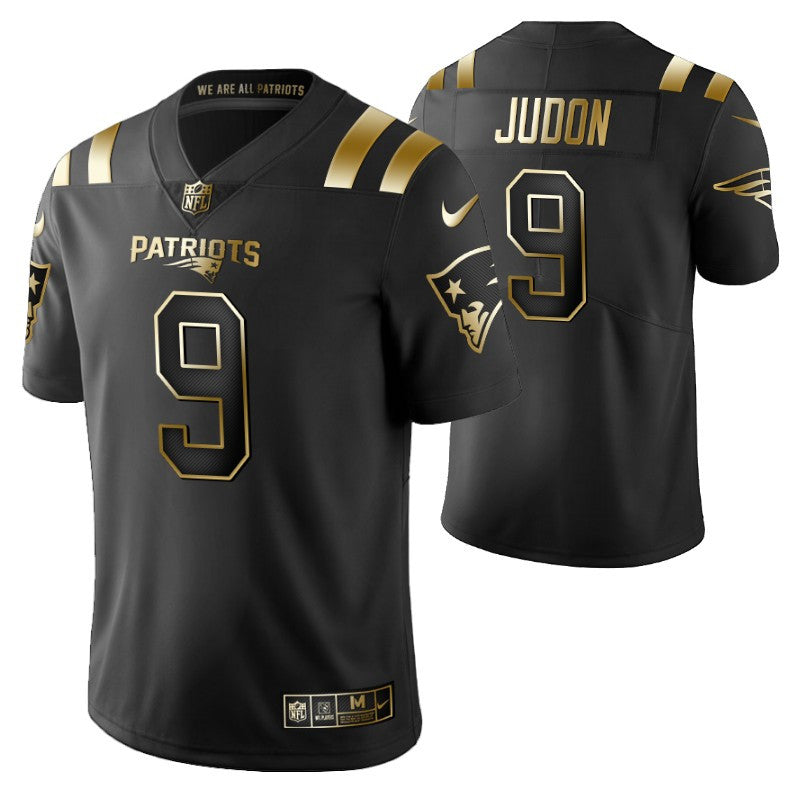 New England Patriots Matthew Judon 9 2021 Nfl Golden Brandedition Black Jersey Gift For Patriots Fans