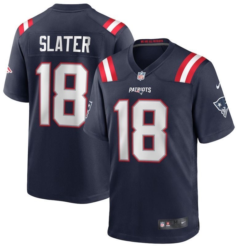 New England Patriots Matthew Slater 18 Nfl 2020 Black Blue Jersey