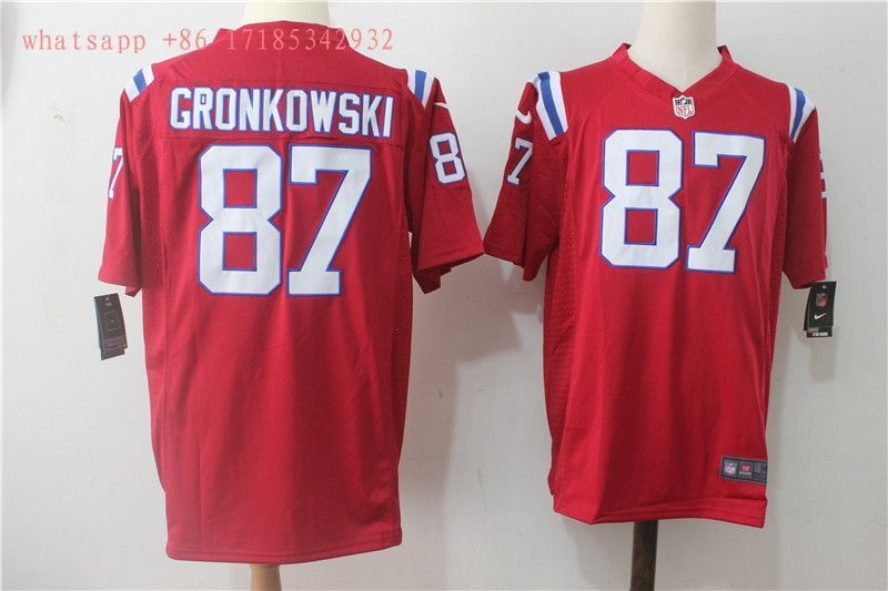 New England Patriots Rob Gronkowski 87 Nfl 2020 Red Jersey Jersey