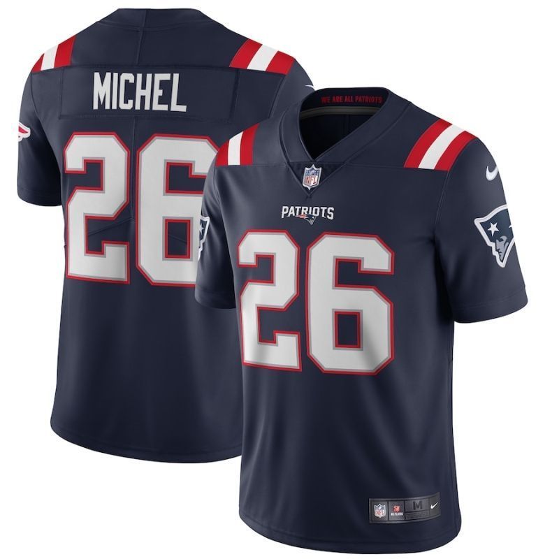 New England Patriots Sony Michel 26 Nfl 2020 Navy Jersey