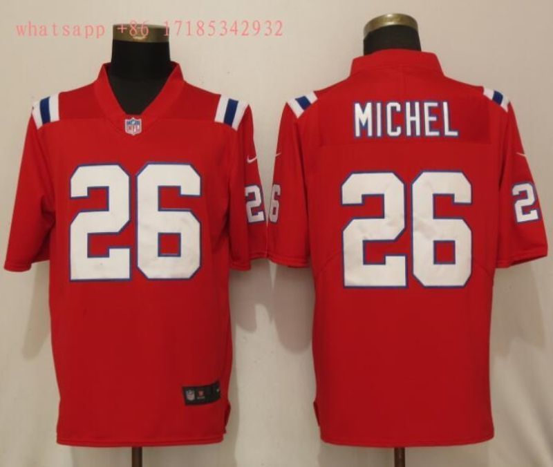 New England Patriots Sony Michel 26 Nfl 2020 Red Jersey Jersey