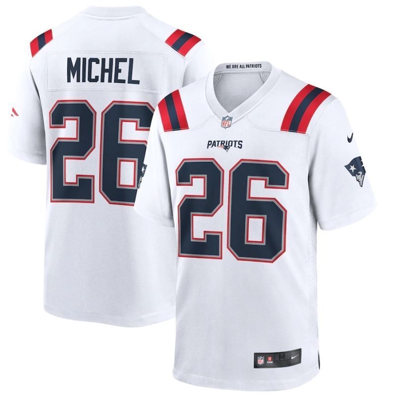 New England Patriots Sony Michel 26 Nfl 2020 White Jersey Jersey