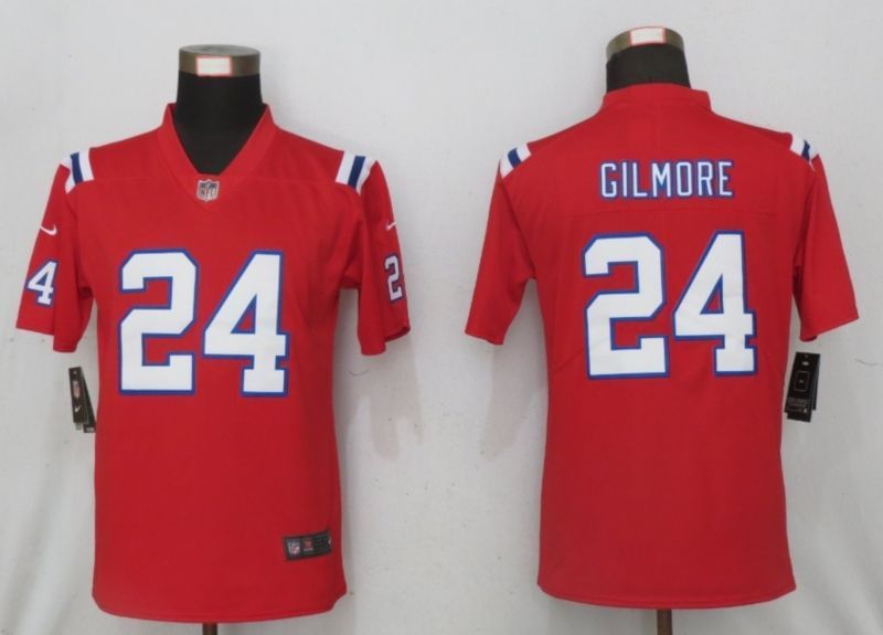 New England Patriots Stephon Gilmore 24 Nfl 2020 Carmine Red Jersey