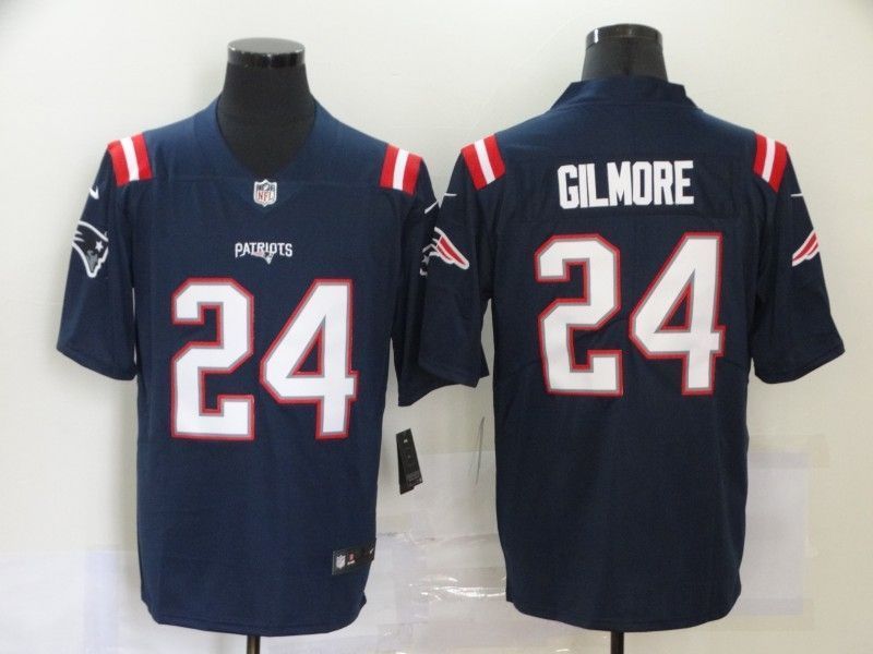 New England Patriots Stephon Gilmore 24 Nfl 2020 Navy Jersey