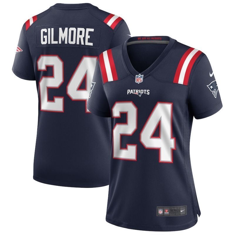 New England Patriots Stephon Gilmore 24 Nfl 2020 Navy Womens Jersey