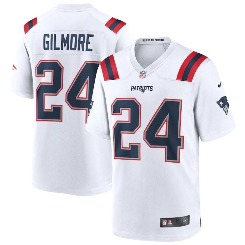 New England Patriots Stephon Gilmore 24 Nfl 2020 White Jersey