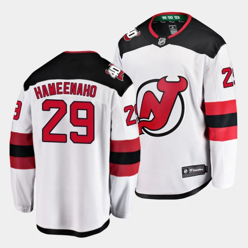 New Jersey Devils 29 Lenni Hameenaho White Away Jersey 2023 Nhl Draft