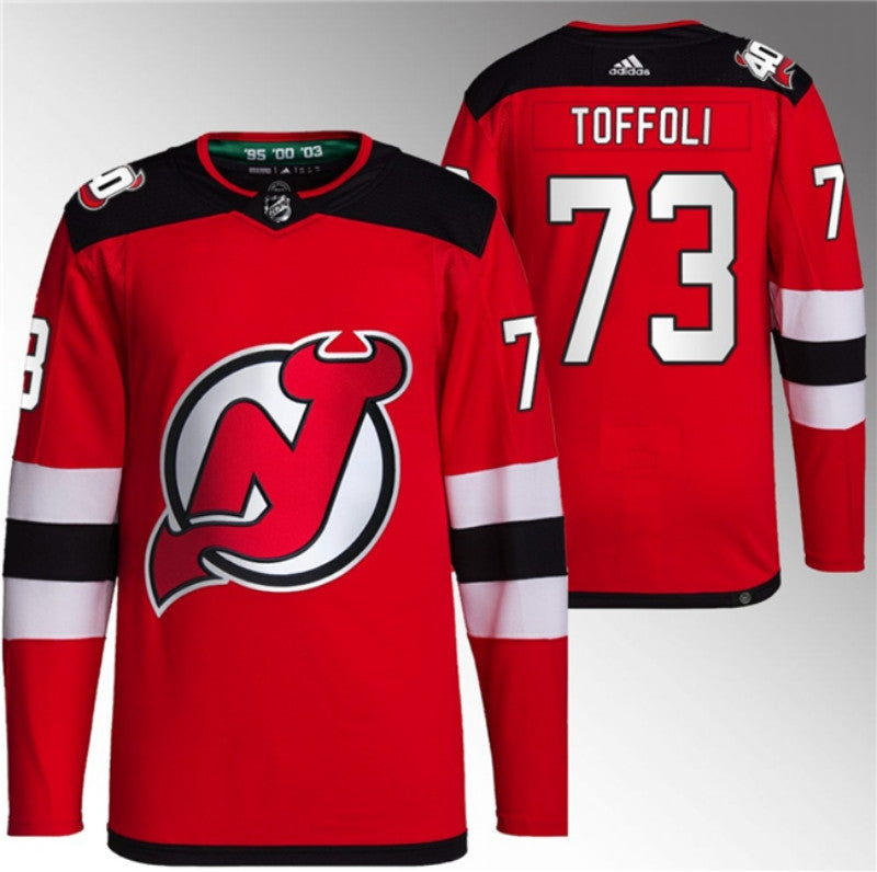 New Jersey Devils 73 Tyler Toffoli Red Stitched Jersey