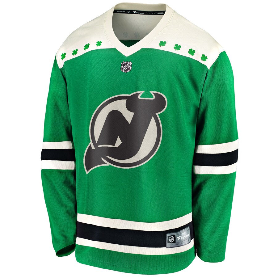 New Jersey Devils Fanatics Branded 2020 St Patricks Day Replica Jersey Green