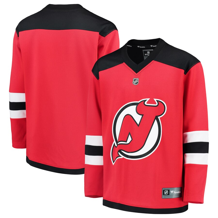 New Jersey Devils Fanatics Branded Youth Home Replica Blank Jersey Red