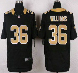 New Orleans Saints 36 Pj Williams Black Team Color Nfl Nike Elite Jersey