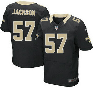 New Orleans Saints 57 Rickey Jackson Black Team Color Nfl Nike Elite Jersey