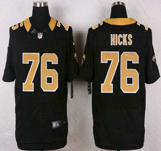 New Orleans Saints 76 Akiem Hicks Black Team Color Nfl Nike Elite Jersey