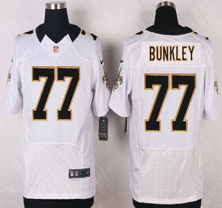 New Orleans Saints 77 Brodrick Bunkley White Road Nfl Nike Elite Jersey