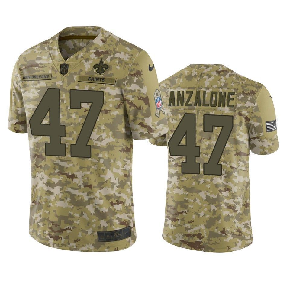 New Orleans Saints Alex Anzalone Jersey Nfl Camo Salute To Service