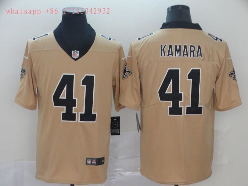 New Orleans Saints Alvin Kamara 41 Nfl 2020 Gold Jersey Jersey