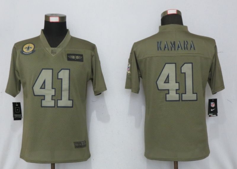 New Orleans Saints Alvin Kamara 41 Nfl 2020 Moss Green Jersey