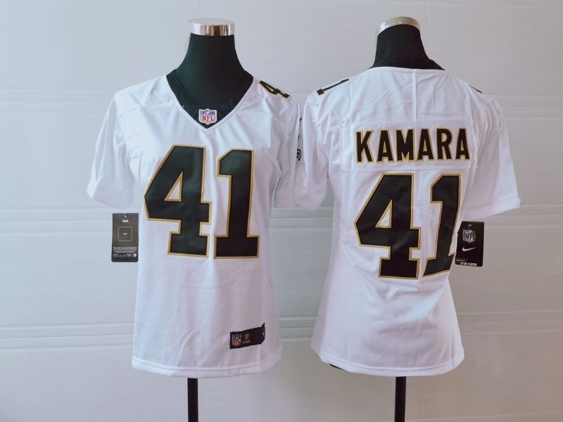 New Orleans Saints Alvin Kamara 41 Nfl 2020 White Womens Jersey