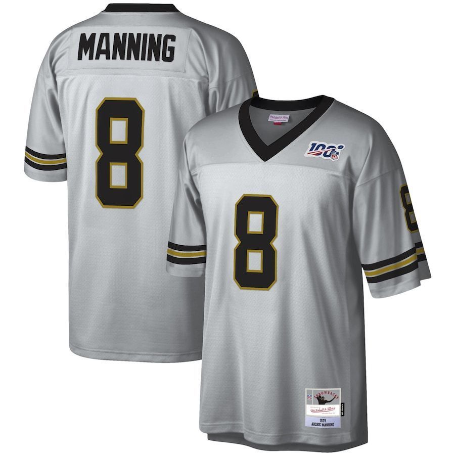 New Orleans Saints Archie Manning Platinum Nfl 100 Retired Player Legacy Jersey