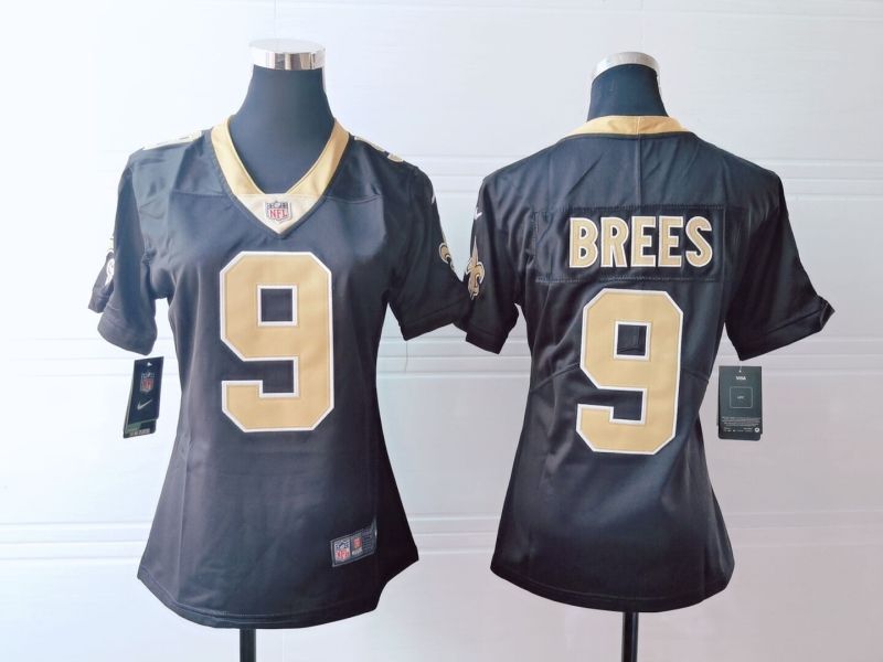 New Orleans Saints Drew Brees 9 Nfl 2020 Dark Brown Womens Jersey