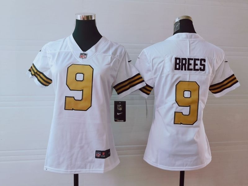New Orleans Saints Drew Brees 9 Nfl 2020 White Womens Jersey