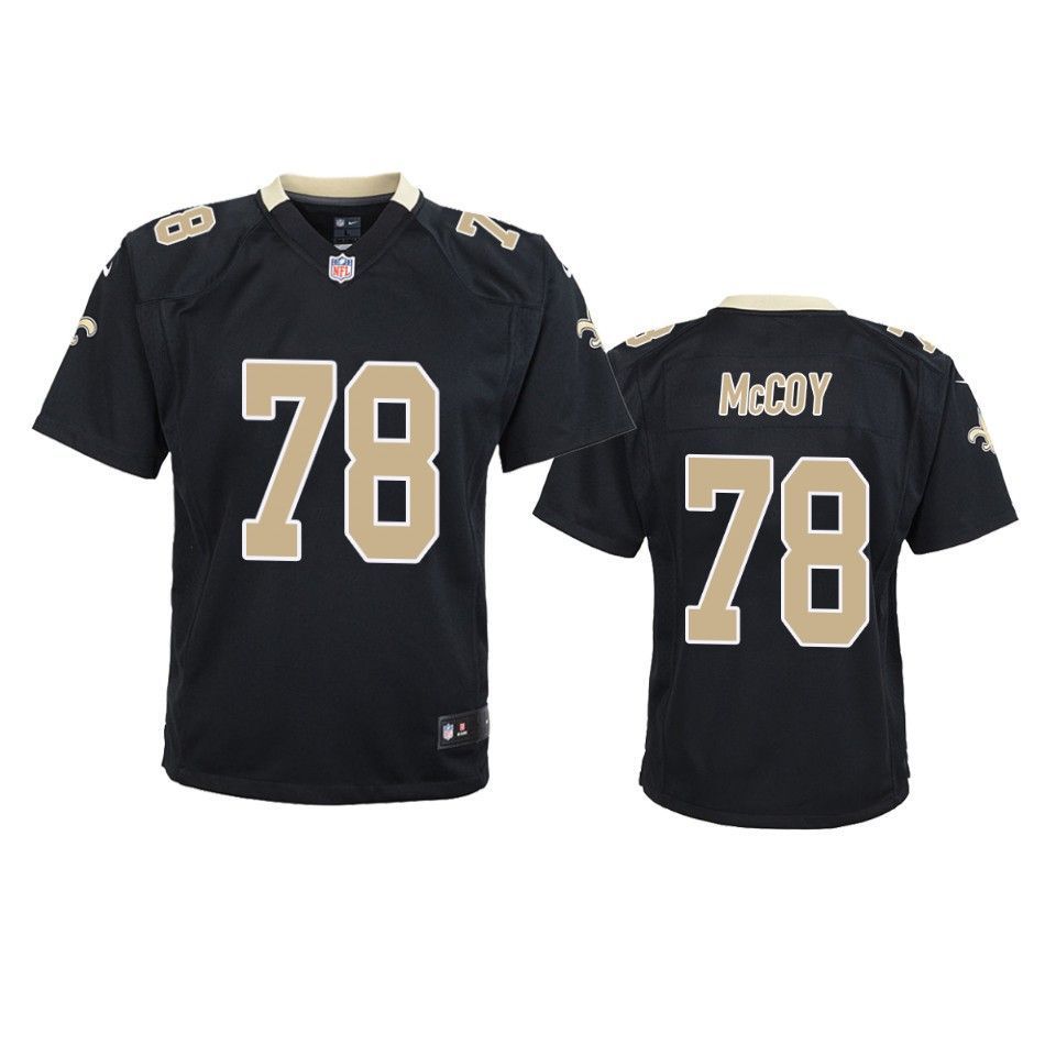 New Orleans Saints Erik Mccoy 2019 Nfl Draft Black Game Youth Jersey