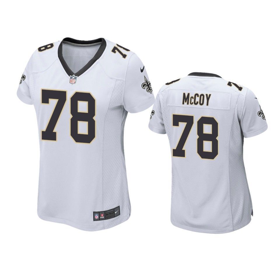 New Orleans Saints Erik Mccoy 2019 Nfl Draft White Game Womens Jersey