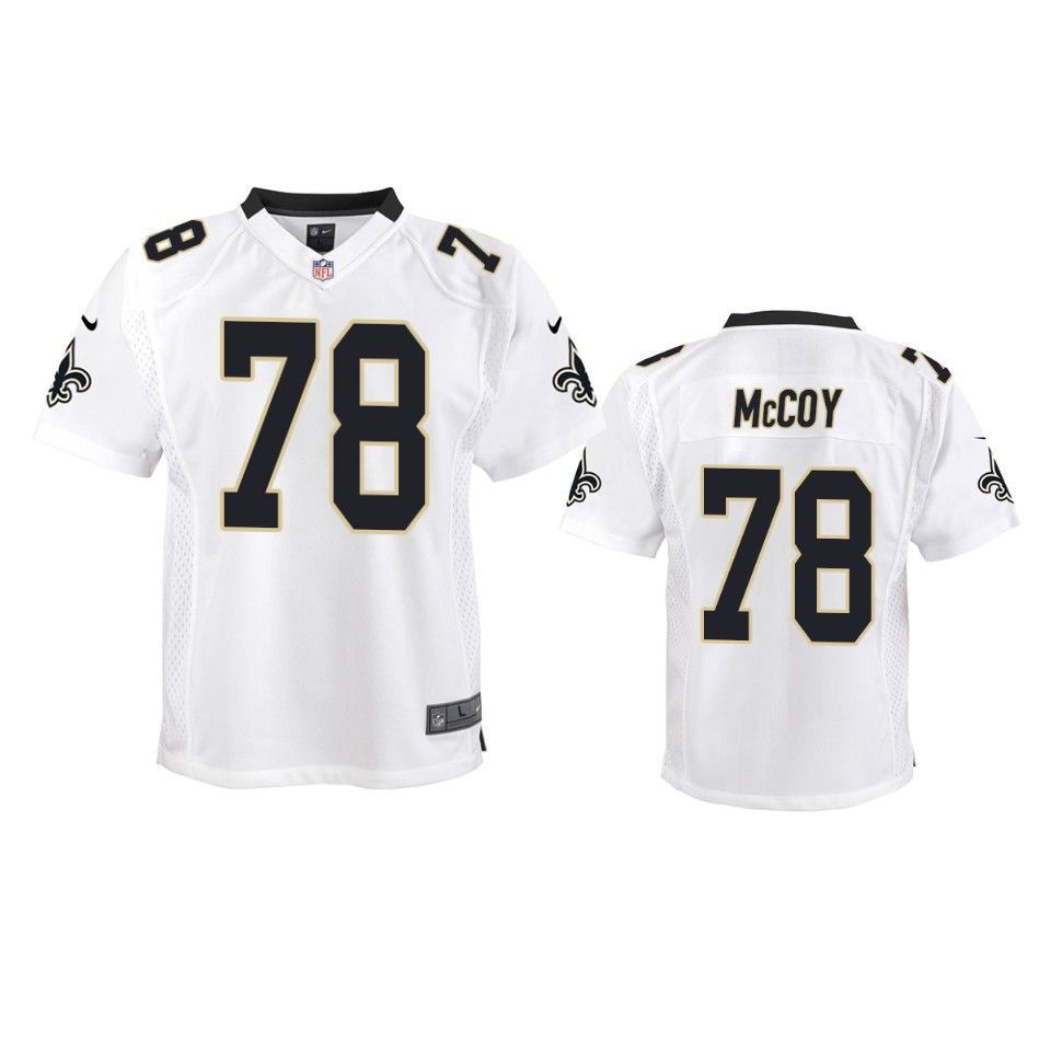 New Orleans Saints Erik Mccoy 2019 Nfl Draft White Game Youth Jersey
