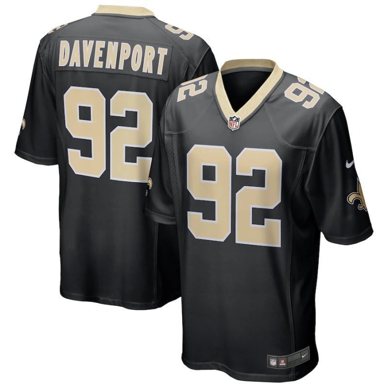 New Orleans Saints Marcus Davenport 92 Nfl 2020 Black Jersey
