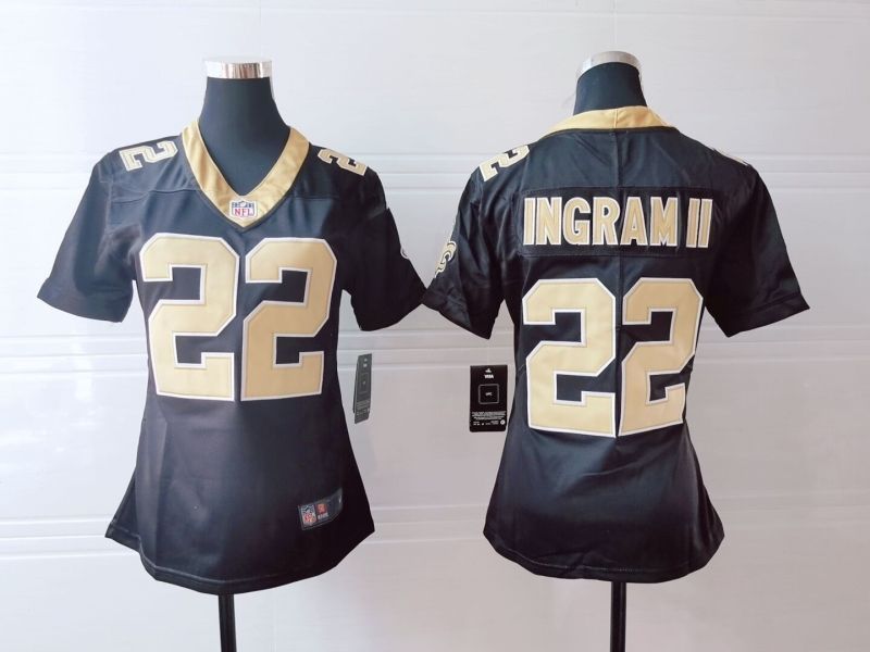 New Orleans Saints Mark Ingram 22 Nfl 2020 Dark Brown Womens Jersey