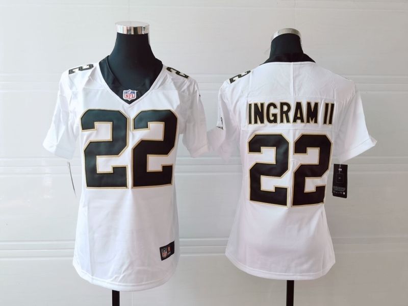 New Orleans Saints Mark Ingram 22 Nfl 2020 White Womens Jersey
