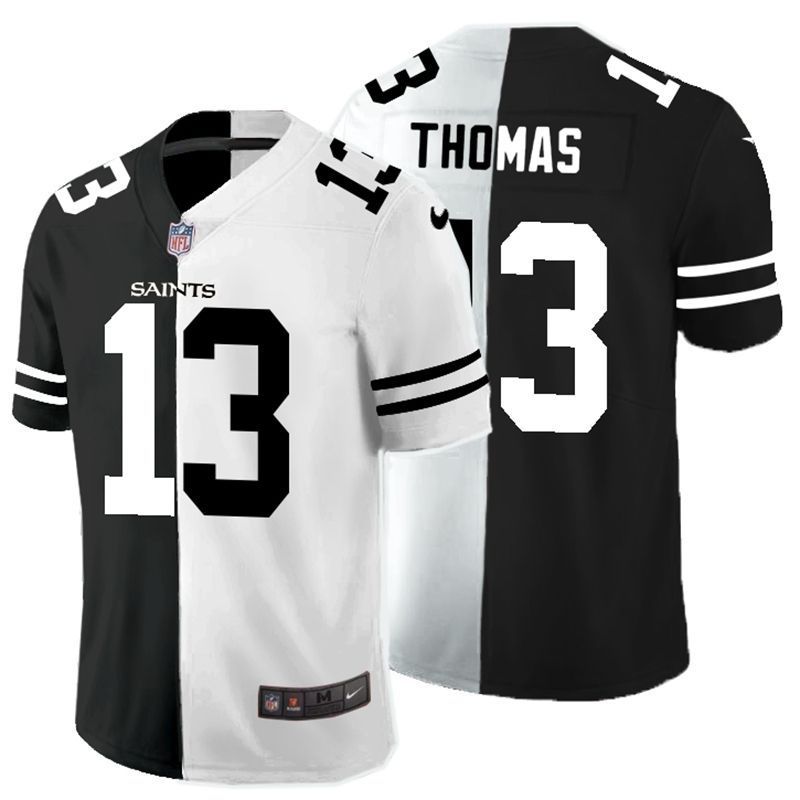 New Orleans Saints Micheal Thomas 13 Nfl 2020 Black And White Jersey