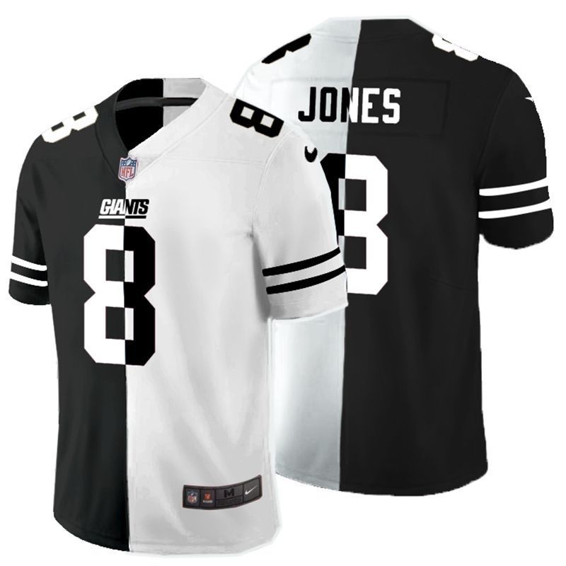 New York Giants Daniel Jones 8 Nfl 2020 Black And White Jersey