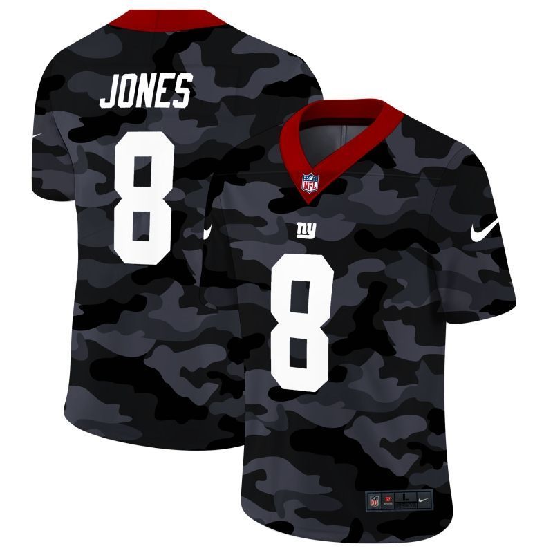 New York Giants Daniel Jones 8 Nfl 2020 Camo Black Jersey