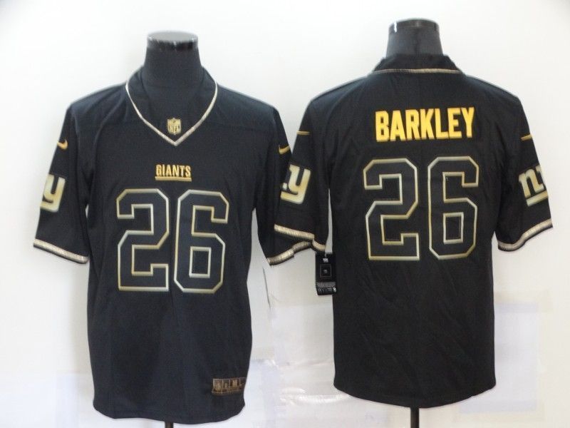 New York Giants Saquon Barkley 26 Nfl 2020 Black Blue Jersey