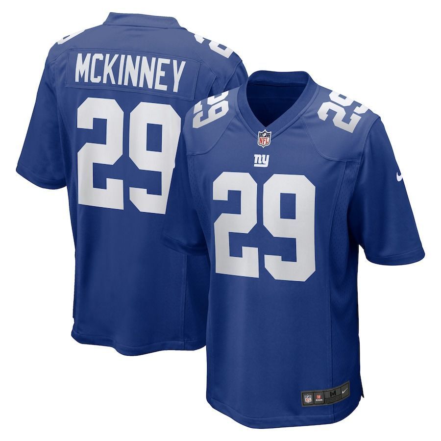 New York Giants Xavier Mckinney Blue 2020 Nfl Draft Pick Game Jersey