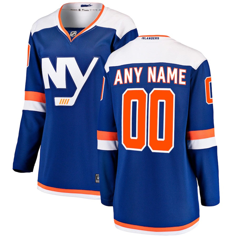 New York Islanders Fanatics Branded Womens Alternate Breakaway Custom Jersey Blue