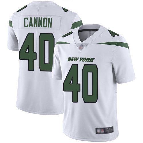 New York Jets 40 Trenton Cannon White Mens Stitched Football Vapor Untouchable Limited Jersey