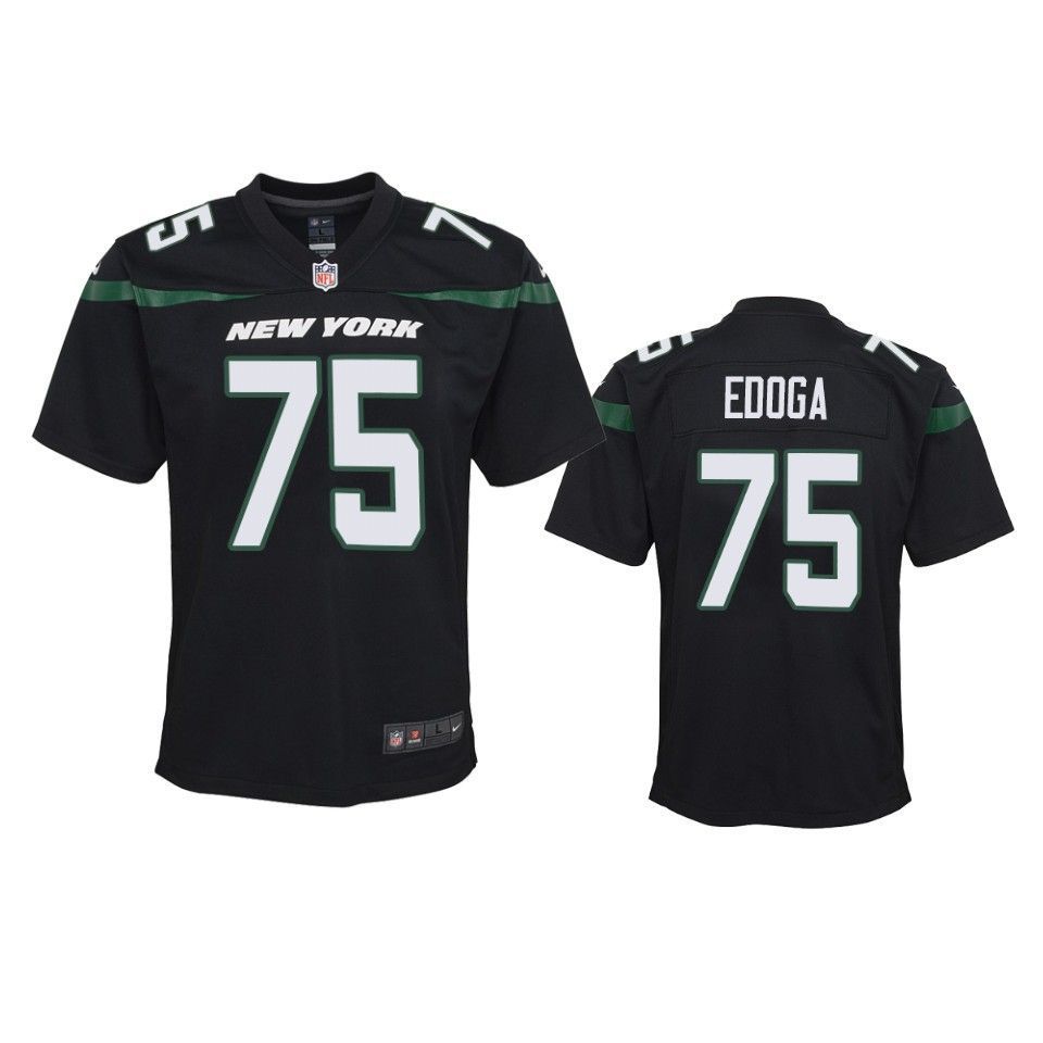 New York Jets Chuma Brandedoga 2019 Nfl Draft Black Game Youth Jersey