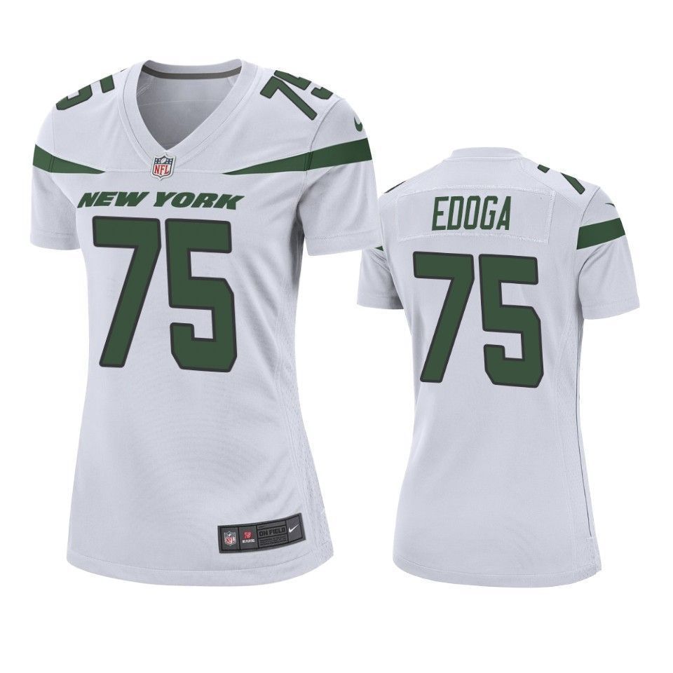 New York Jets Chuma Brandedoga 2019 Nfl Draft White Game Womens Jersey
