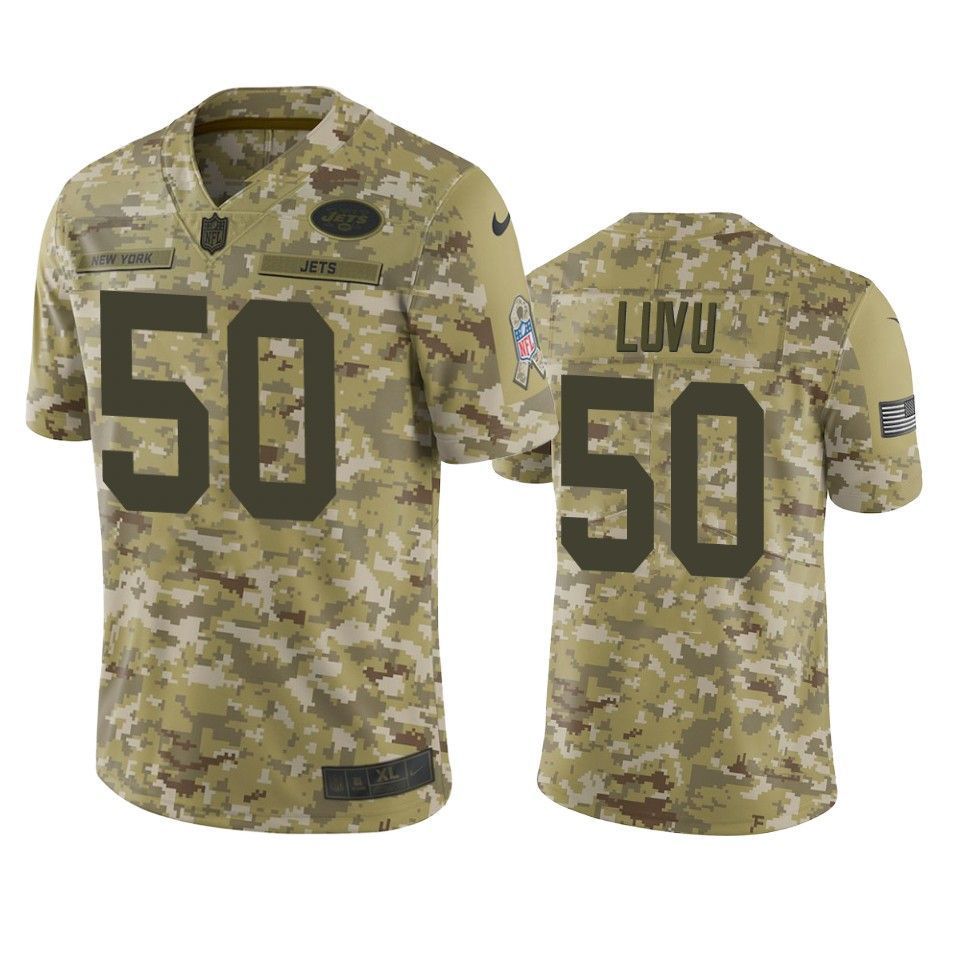 New York Jets Frankie Luvu Jersey Nfl Camo Salute To Service