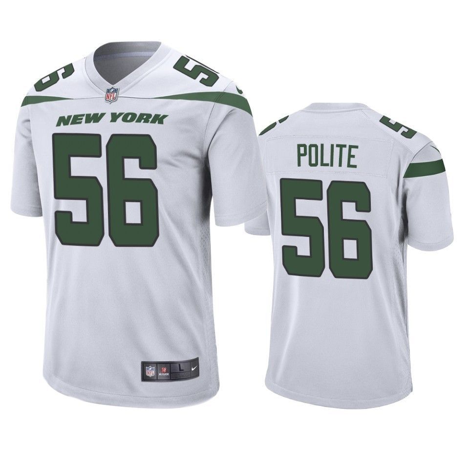 New York Jets Jachai Polite 2019 Nfl Draft White Game Jersey